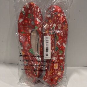 Festive Red Holiday Flats